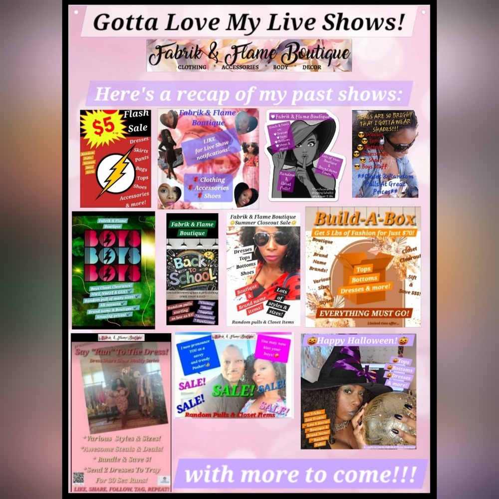 Wanna See My LIVE SHOW? Check Out My Closet & LIKE My AD For Show Alerts!